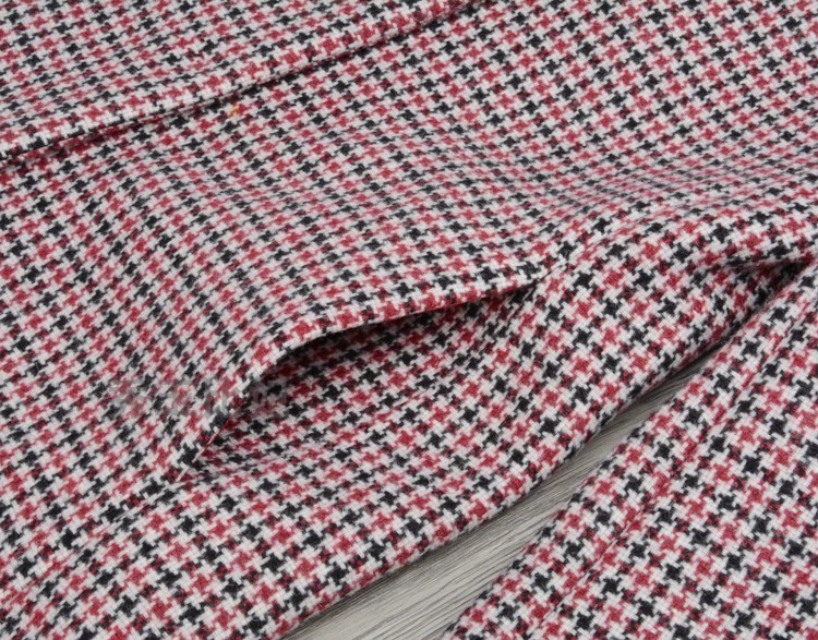 Ngực nặng khuyến nghị 18 mùa đông dày hai mặt len ​​houndstooth mỏng phần dài áo khoác len nữ