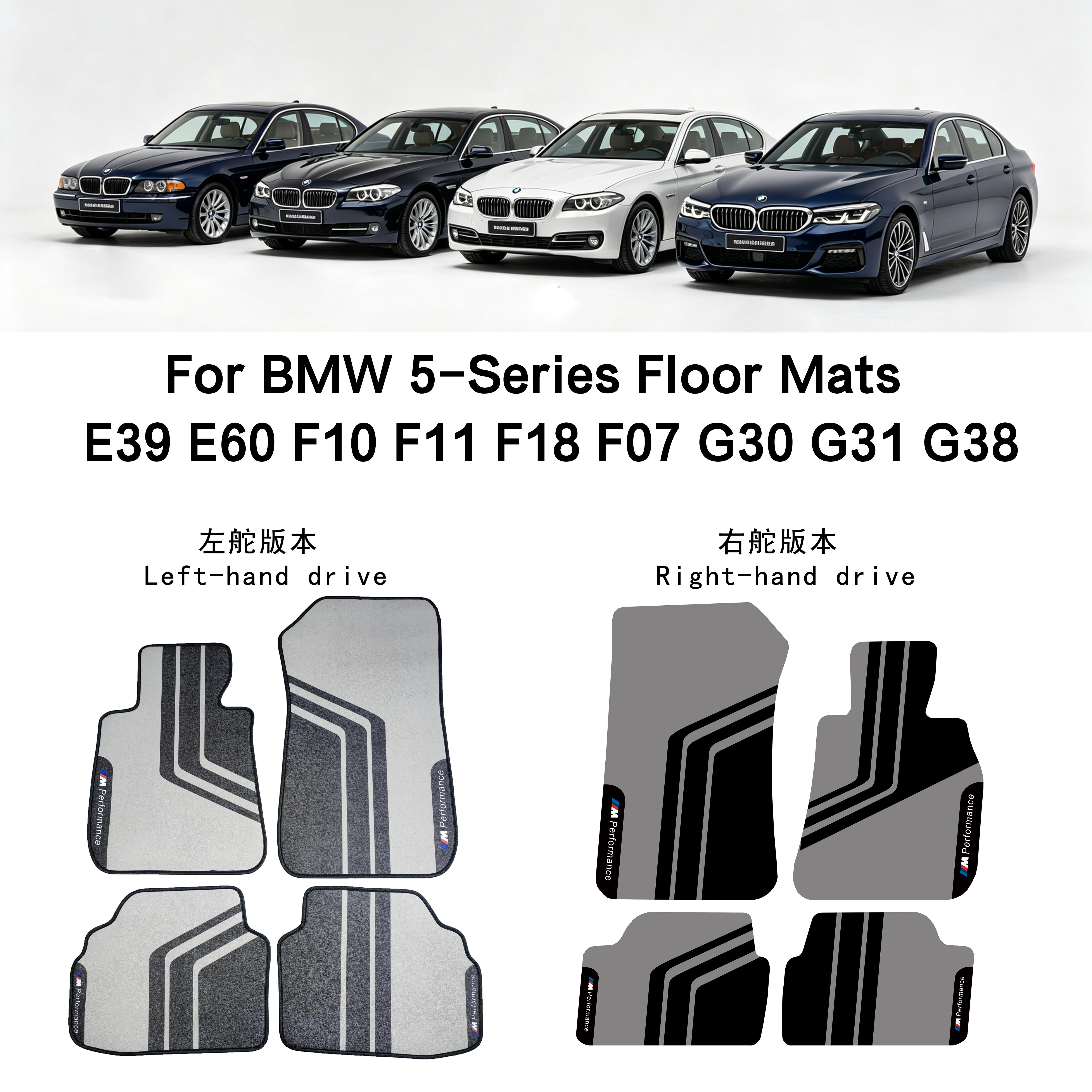 Подходит для левого и правого руля BMW BMW 5 серии E39E60F10F11F18G30G31G38 автомобильные коврики кожаные коврики Изображение 1
