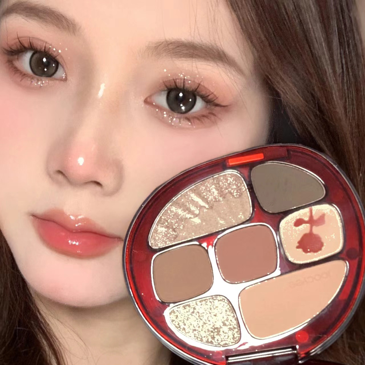 Joogyee Fermented Amber Valentine's Day Four Color Eight Color Eye Shadow Disc Shells MATT EARTH COLOR GREY POWDER PAN F01