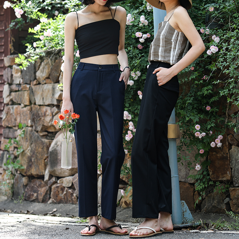 2026 Spring and Autumn Straight-Leg Suit Pants Casual Pants Cigarette Narrow-Leg Wide-Leg Pants Black Suit Pants Petite Cropped Pants 2026 Spring and Autumn Straight-Leg Suit Pants Casual Pants Cigarette Narrow-Leg Wide-Leg Pants Black Suit Pants Petite Cropped Pants