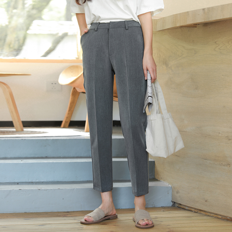 Town store Good goods Pole Jane ~ Summer casual pants Smoke Grey 90% Pants Students Smoke Pipe Straight Barrel Pro West Clothing Pants