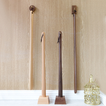 Shoehorn extra long solid wood shoehorn household shoe wearer auxiliary shoe lift pregnant women long handle shoe lift black walnut wood shoes
