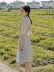 Năm 2020 mùa hè mới eo cao hàng ngày Cộng hòa Trung Hoa phong cách sườn xám cải tiến phiên bản váy cô gái trẻ trung dài - Váy eo cao