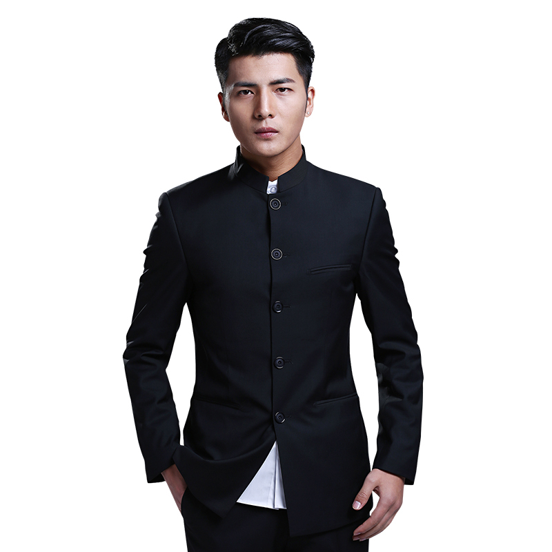 Standing collar Zhongshan dress Men's Youth Fashion Wedding Chinese Blouse Round Collar Dont Neckline Jacket Spring