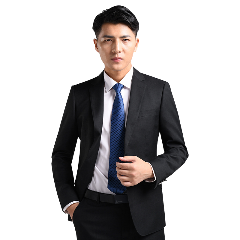 Western suit suit men's body for young business casual black wool suits for work job interview set west fall