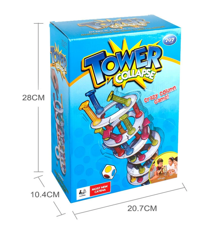 Tháp sập Cân bằng đồ chơi TOWER COLLAPSE Pizza Tower Stack Trò chơi giải trí dành cho trẻ em cao - Trò chơi cờ vua / máy tính để bàn cho trẻ em