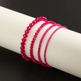 Натуральные рубиновые бусины из нефрита, браслет из бисера ручной работы, ожерелье, аксессуар, аксессуары