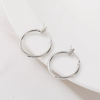 Платиновые серьги, диаметр 18мм, 18mm, 1 пары