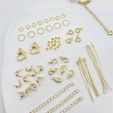 Основной материал с позолотой 14K18K, сохраняющий цвет, аксессуары для ручной отделки своими руками, отверстие иглы на 9 символов, кольцо для рта, удлинительная цепочка с застежкой-карабином