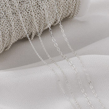 Copper chain plated s925 silver color-protected o-shaped chain accessories