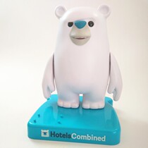 Foreign trade bulk stock HotelsCombined hotel mascot with big white bear hawked paparazzi