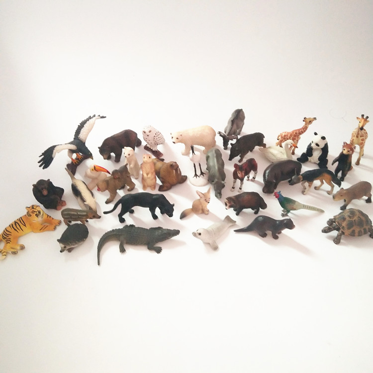 Genuine Bulk Stock EIKOH Japan Emulation Wildlife Model Toy Leopard Crocodile Dolphin Moon Grassland Fox 6 Number