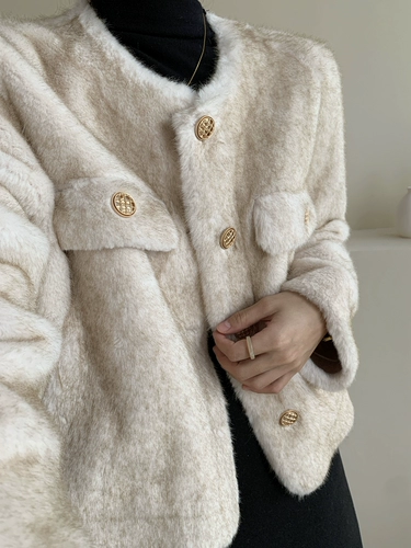 Демисезонная короткая куртка, французский стиль, изысканный стиль, оверсайз, в стиле Шанель, увеличенная толщина