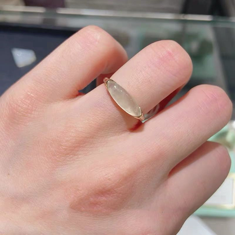 agete with the same Grape Stone Ring Female Day Ensemble Light Lavish Retro Temperament Ring Index Finger Ring 925 Pure Silver