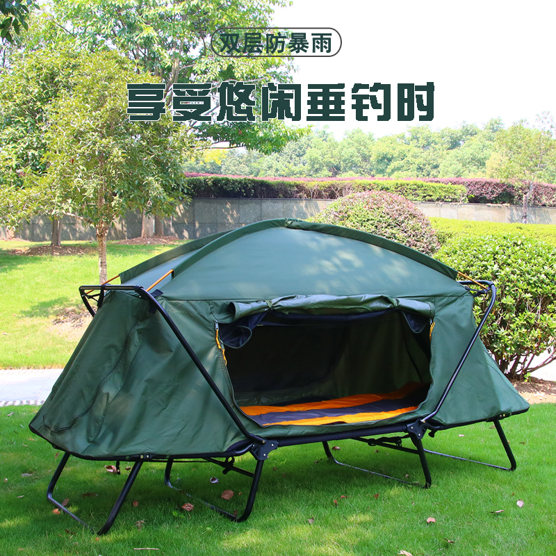 Tent outdoor camping rainproof thick camping double-layer cold fishing special off-site tent rainproof double