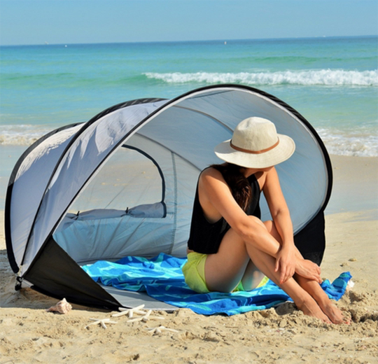 Fully Automatic Beach Outdoor Tent for 2-3 People, Quick Setup, Easy Sunshade, Sun Protection, Fishing, Park Leisure Tent