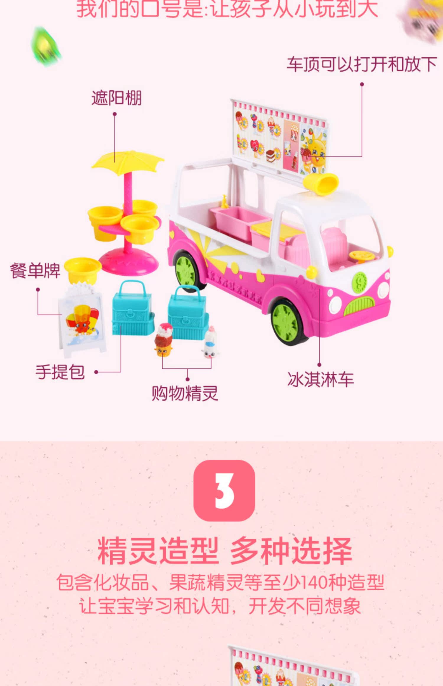 Shopkins Season3 Mua sắm Kem Elf Bộ đồ chơi cho trẻ em Đồ chơi nhà cô gái - Đồ chơi gia đình đồ chơi câu cá