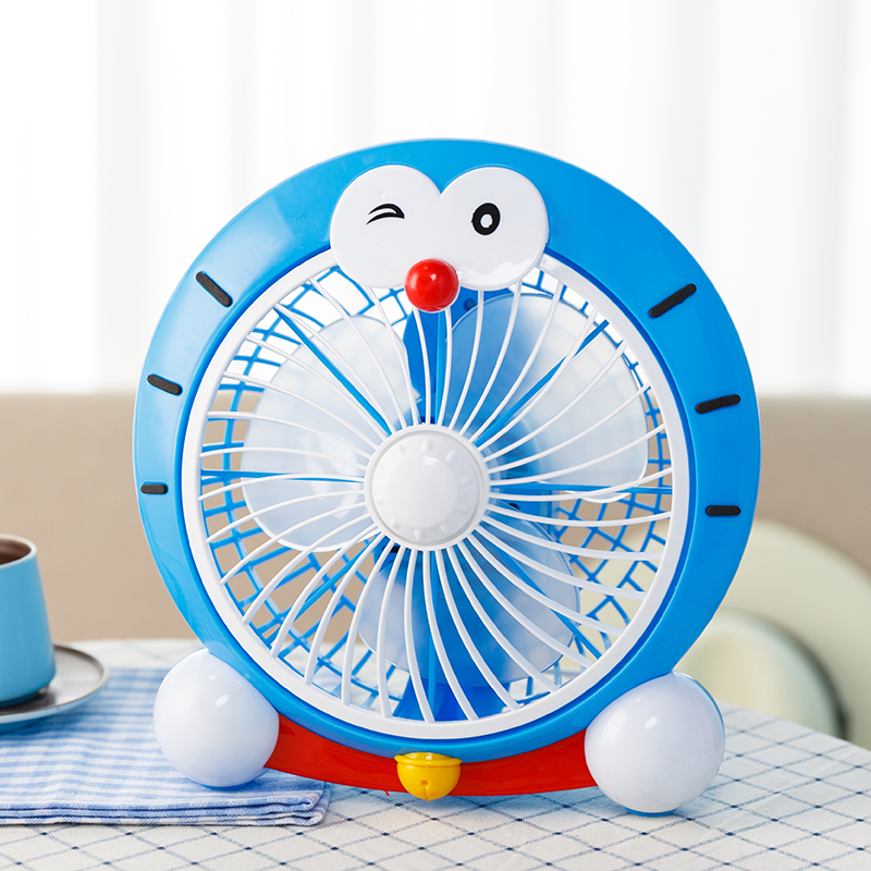 Mini Cartoon Electric Fan Student Dormitory Bed Small Fan Silent Desktop Office Home Plug-in Small Electric Fan