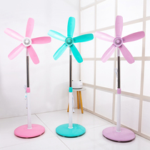 Small electric fan Household vertical floor fan Student dormitory office small fan Silent desktop five-leaf table fan