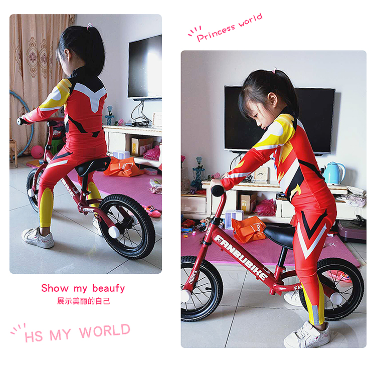 xe thăng bằng joovy Cân bằng mùa xuân và mùa hè Xe phản quang Trẻ em Jersey Thể thao Áo dài tay Thiết lập nhanh khô thoáng khí đua lăn - Smart Scooter cách sử dụng xe thăng bằng