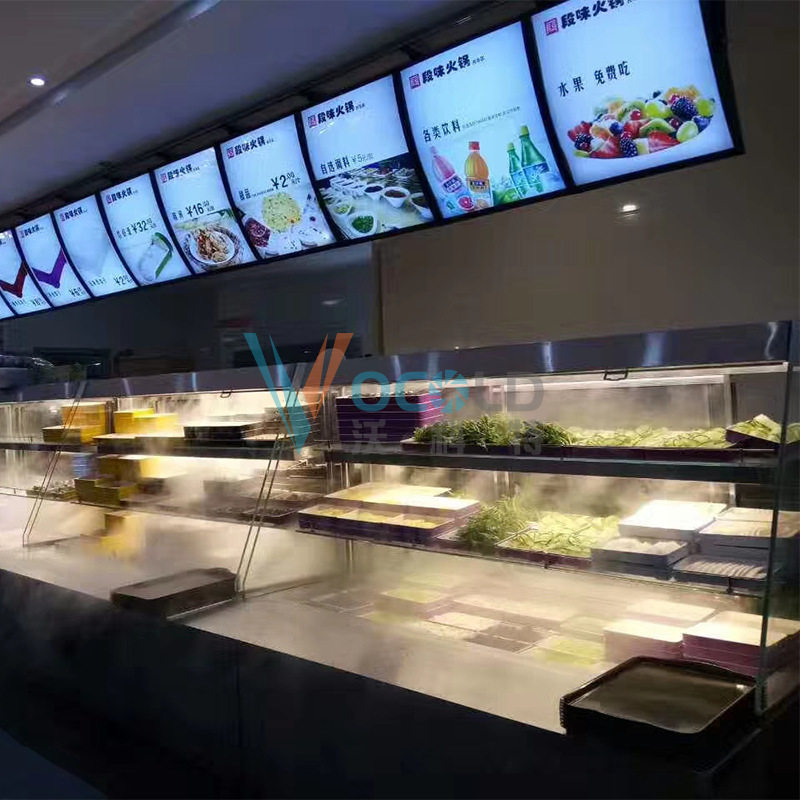 Vokot Supermarket Vegetable Fruit Yoghurt Fruit Yoghurt Air-cooled Preservation Cabinet Milk Drinks Refrigerated Display Cabinet Refrigerated Air Curtain Cabinet