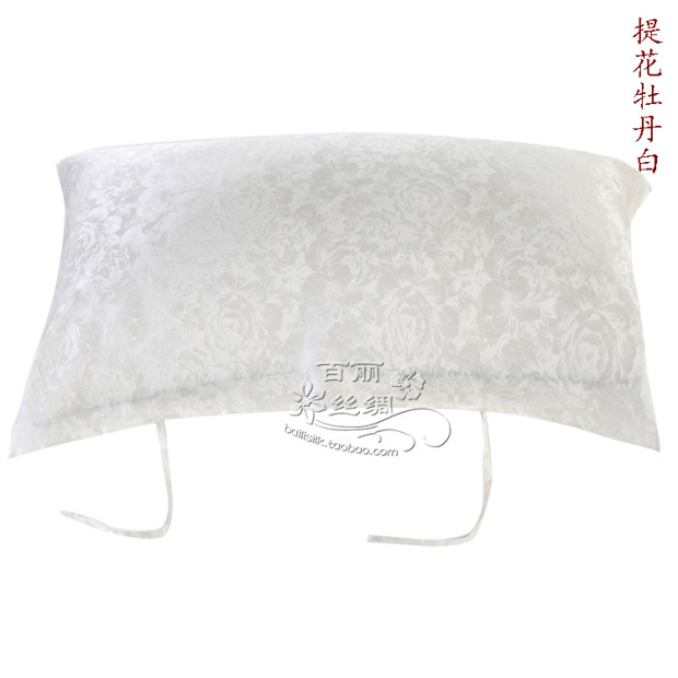 Hàng Châu Silk 100% lụa gối tinh khiết lụa gối ren đỏ tía vẻ đẹp gối Giá trị đặc biệt - Khăn gối khăn bông gối