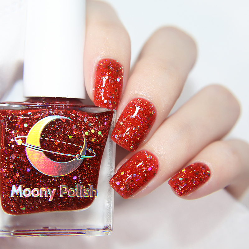 Moony Polish net red plum color long-lasting, non-peeling, baking-free, quick-drying, and whitening nail polish manicure for women