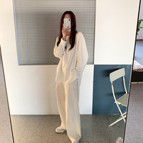 LIL CHER white base shirt womens 2021 new spring and autumn Korean edition loose thin pure cotton long-sleeved T-shirt top