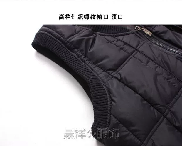 Áo gi lê nam trung niên dày áo khoác không tay