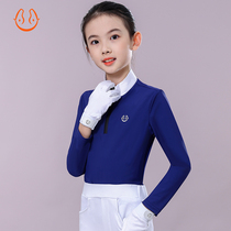 Yue Ma Hui Professional Children's Equestrian Long Sleeve Thick Riding Pants Tops Sport Warm Baseball Equestrian Clothes Training