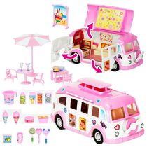 Children Bus Camping Car Toy Ice Cream Picnic Caravan Trolley Caravan Over Home Contained Car Convertible