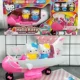 Hellokitty di động chiếu sáng biệt thự trẻ em đồ chơi KT Castle búp bê chơi nhà lưu trữ hộp Hello Kitty phòng - Đồ chơi gia đình