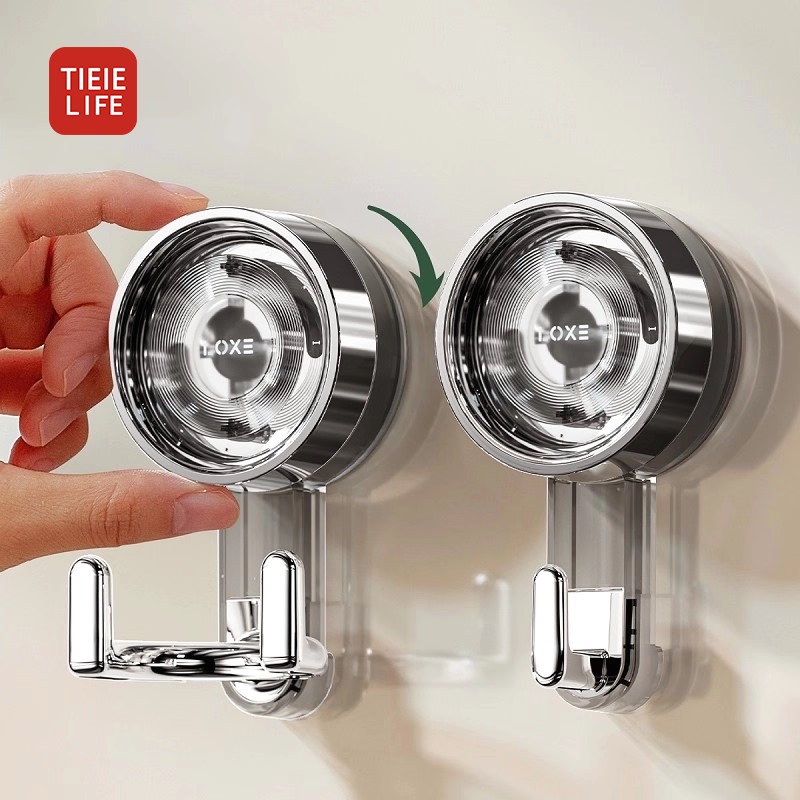 German Suction Cup Vacuum Hook, No-Drill, Strong Load-Bearing, for Kitchen, Bathroom, Traceless Hook, Towel Adhesive Hook