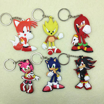 Sonic Super Sonic, Super Sonic Mouse, Sonic Kid keychain, Double-sided decorative Pendant, small gift figurine
