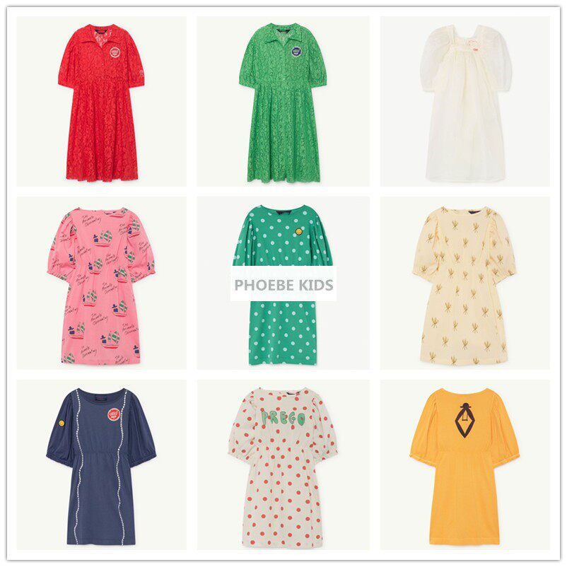 Spanish tao series 19SS same style girl's mid-sleeved lace retro dress baby spring and summer princess skirt