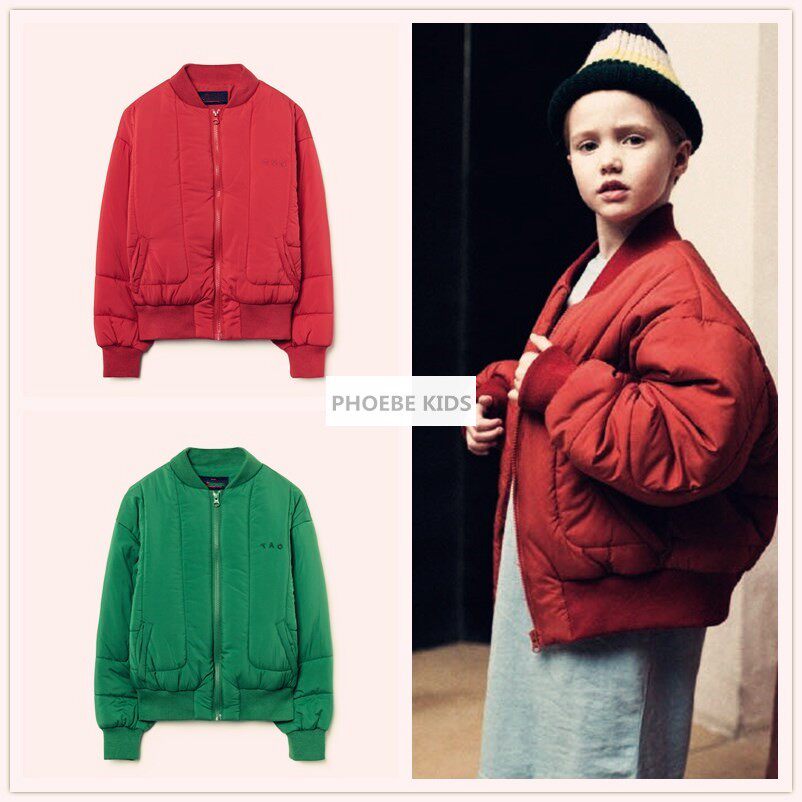 Tao series male and female baby autumn and winter retro short padded jacket ins children's waterproof baseball uniform thickened cotton clothes