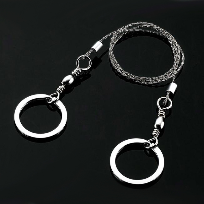 Outdoor survival wire saw wire saw 4-strand wire saw life-saving saw 360-degree rotating wire saw survival equipment