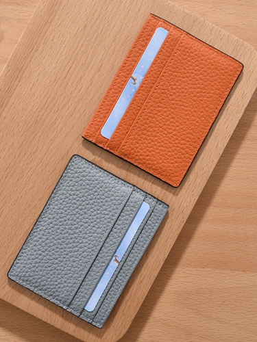 Купите товары Тонкая визитница в скандинавском стиле для мужчин и женщин, компактный кошелек для монет, настоящая визитница, мини-сумочка в тон, портативная визитница