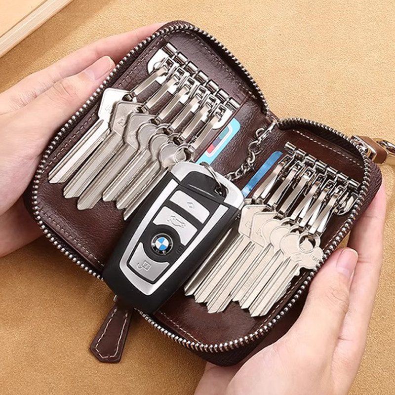 Key Bag 2026 New Model Large Capacity Leather Key Bag Men's Key Storage Bag Women's Car Key Bag Cover
