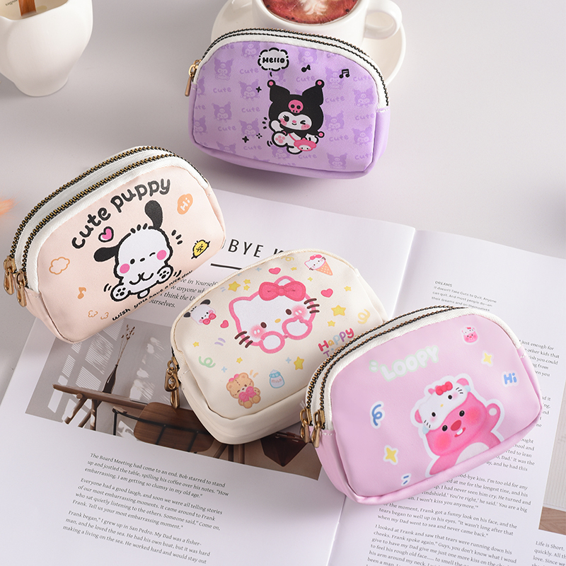 Cute Coin Purse Student Key Bag Children's Mini Storage Bag Coin Bag Money Bag Large Capacity Multi-Functional Wallet