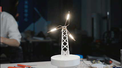 3D 打印手工制作风车灯桌面摆件
