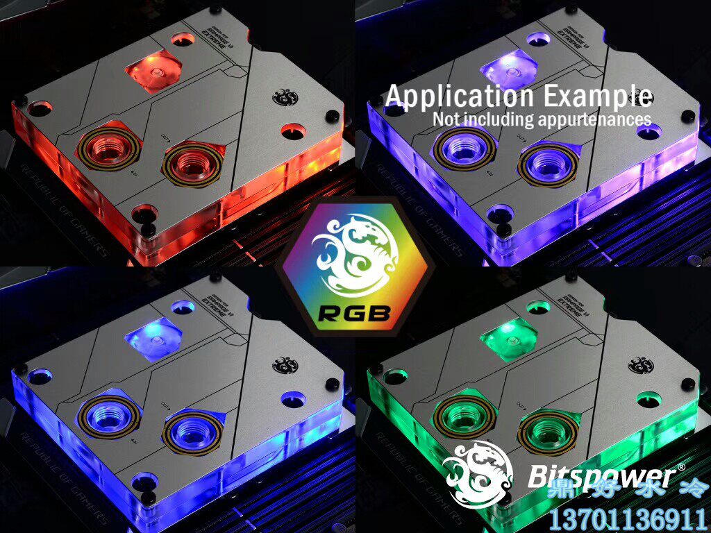 Dinghao water-cooled Bitspower BP X299 R6E motherboard CPU full coverage cold head