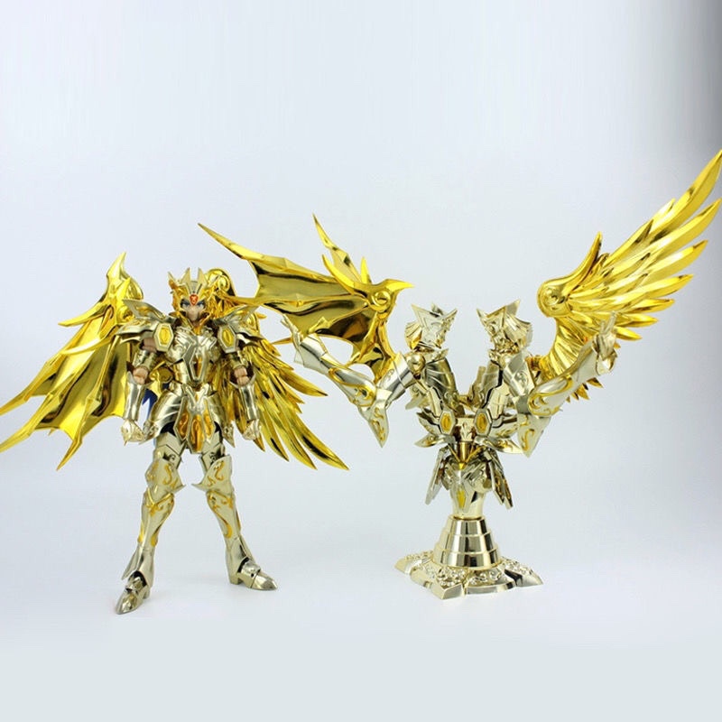 In Stock Gt God Twins Golden Saint Cloth Myth Ex God Gemini Saint Seiya with Saint Cloth Stand and Galon Head