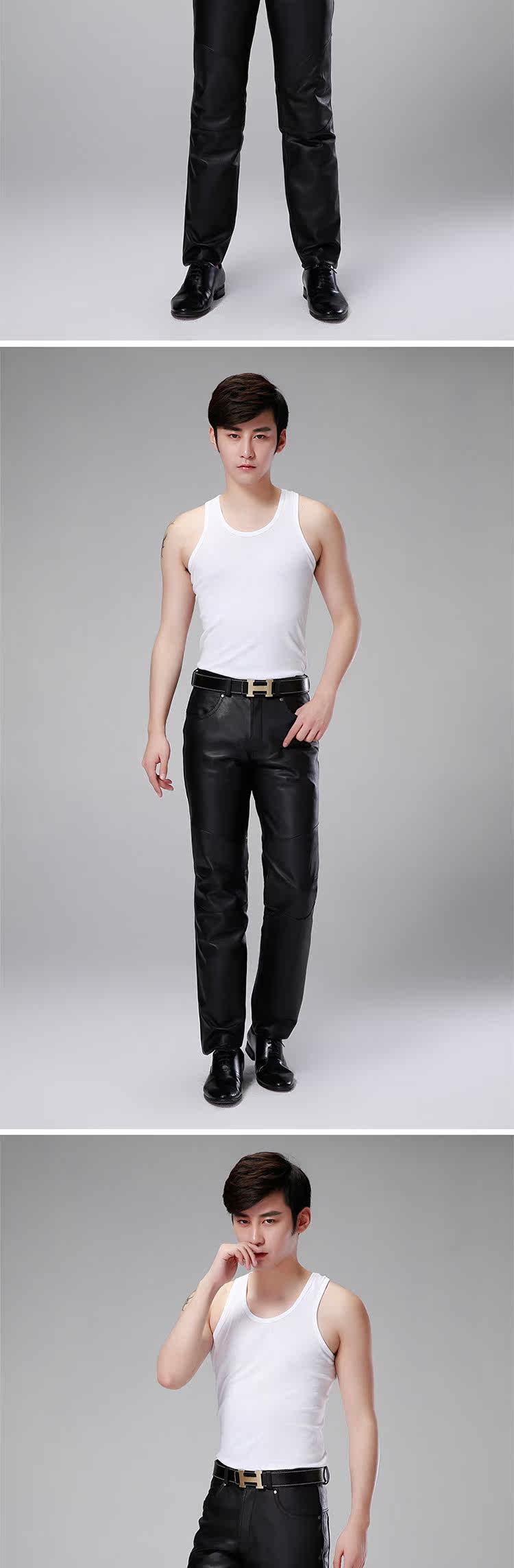 Pantalon cuir homme pour hiver - Ref 1491474 Image 5