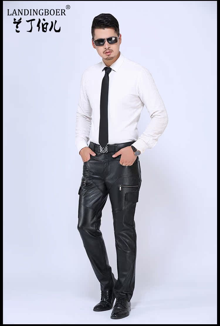 Pantalon cuir homme droit LANDINGBOER pour hiver - Ref 1491191 Image 9