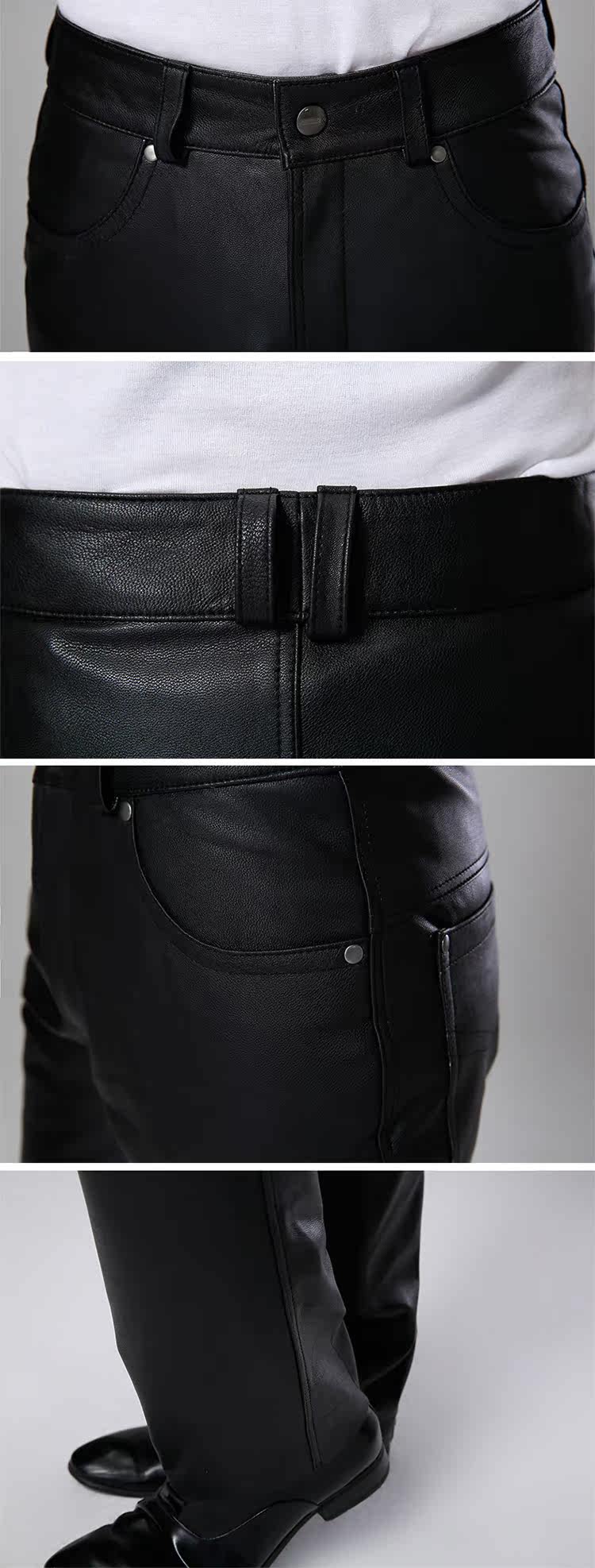 Pantalon cuir homme pour hiver - Ref 1491474 Image 8