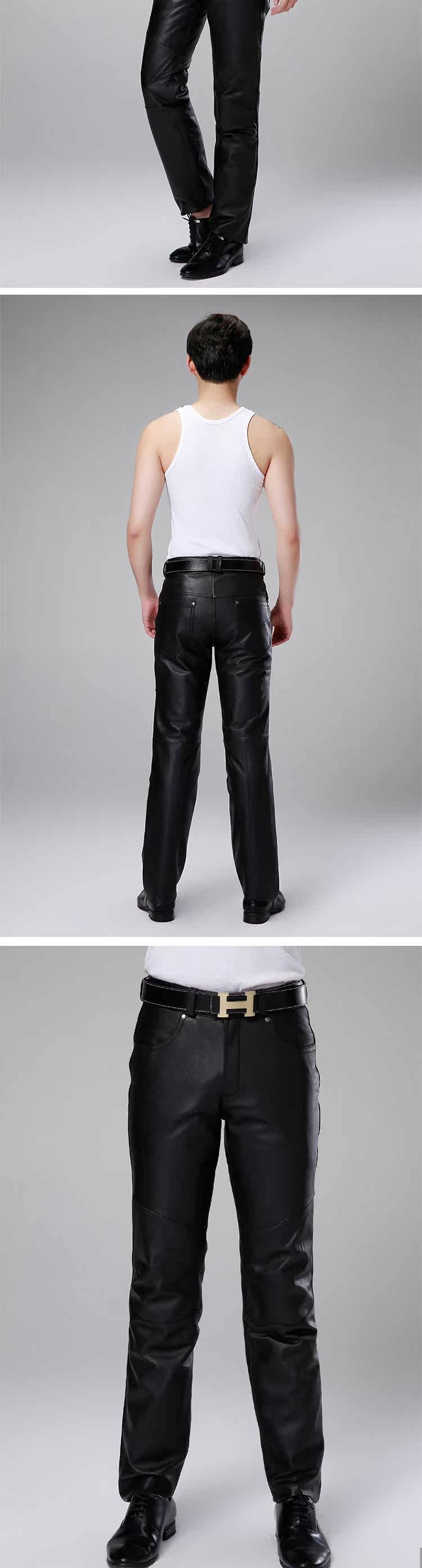 Pantalon cuir homme pour hiver - Ref 1491474 Image 6