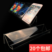 Acrylic mobile phone bracket long frame single-layer mobile phone holder long acrylic display table tray multi-to long 30cm