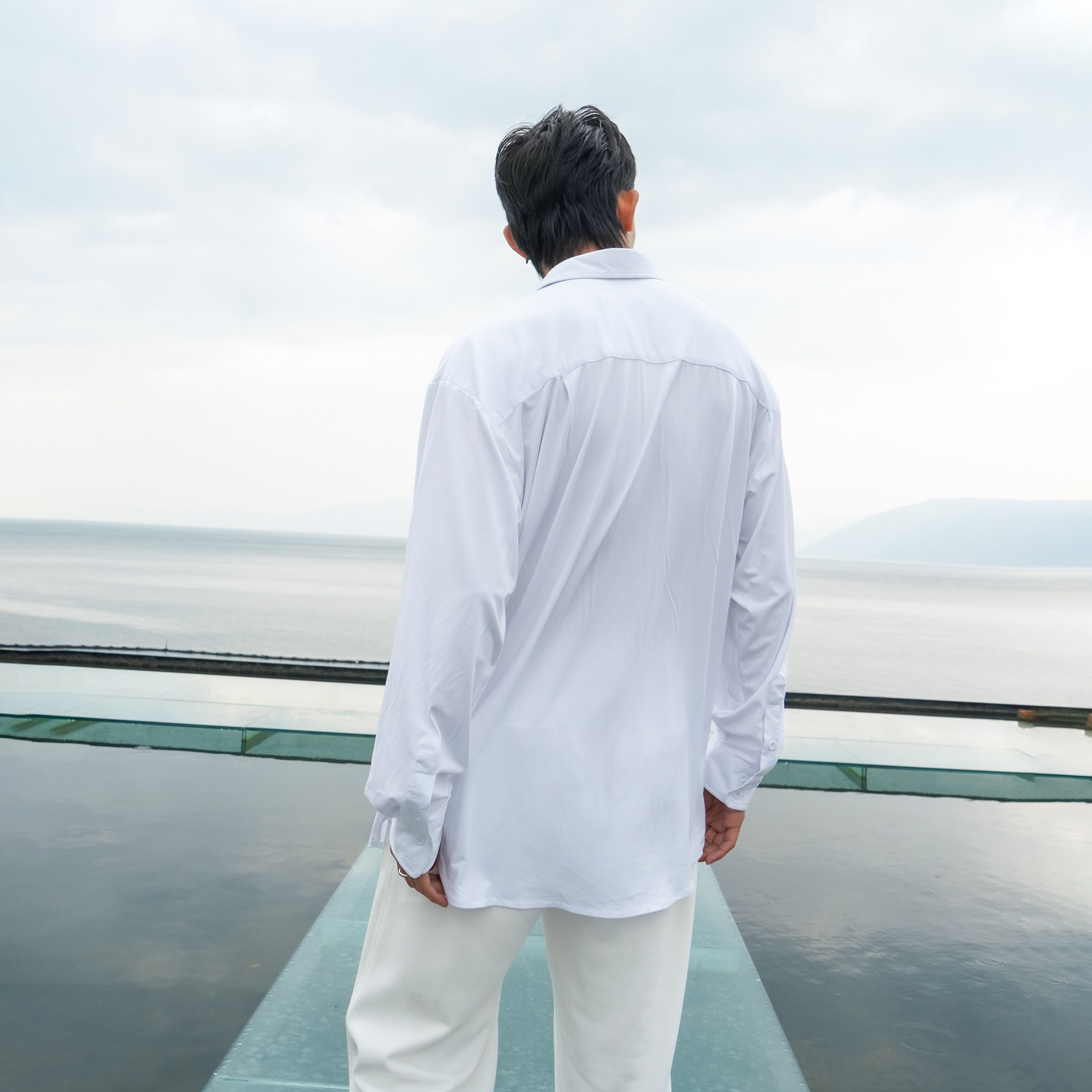 Coating one -- TZ201 models of modern dance linings Summer thin style Practice Utiliti men and women with the same Fluey Loose Dance Suit