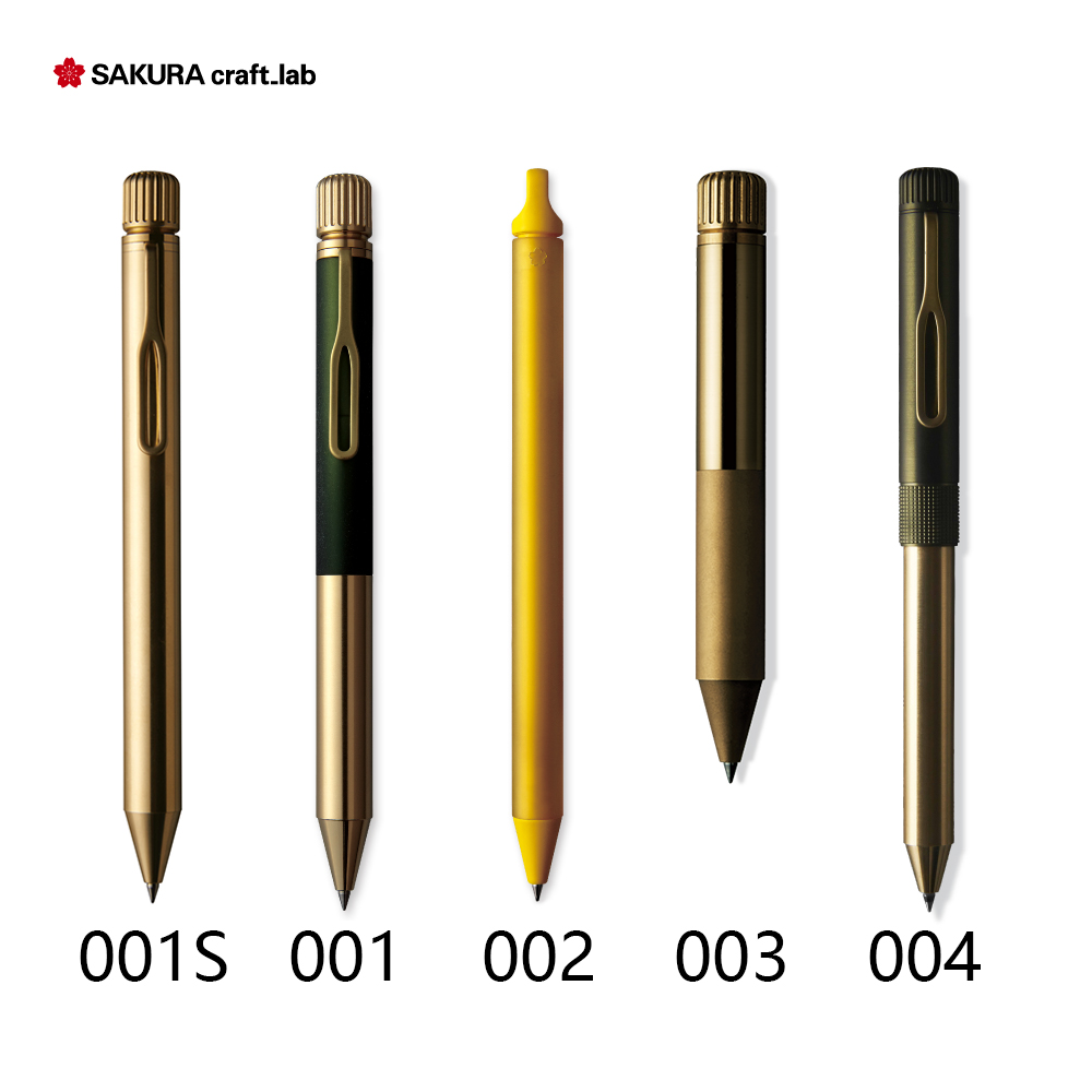 Japan Sakura cherry blossom craft_lab brass metal gel pen 001 002 003 004 multifunctional pen